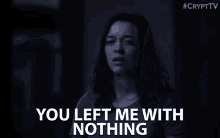 You Left Me With Nothing Midori Francis GIF - You Left Me With Nothing Midori Francis Lanie Bouchard GIFs