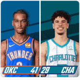 Oklahoma City Thunder (41) Vs. Charlotte Hornets (29) First-second Period Break GIF - Nba Basketball Nba 2021 GIFs