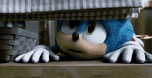 sonic the hedgehog hiding hide scared terrified