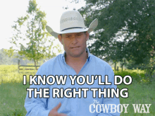 I Know Youll Do The Right Thing Booger Brown GIF - I Know Youll Do The Right Thing Booger Brown The Cowboy Way GIFs
