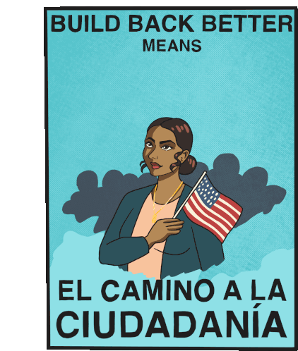 Build Back Better El Camino A La Ciudadanía Sticker - Build Back Better El Camino A La Ciudadanía The Path To Citizenship Stickers