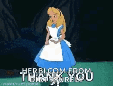 Thank You Alice In Wonderland GIF - Thank You Alice In Wonderland Thanks GIFs
