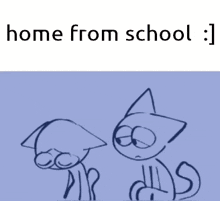 Home From School Cats GIF - Home From School Cats Making Out GIFs