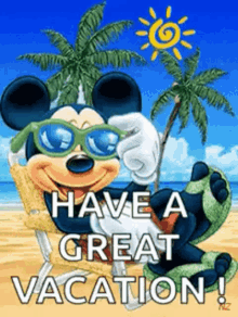 Mouse Mickey On Vacation GIF - Mouse Mickey On Vacation Wink GIFs