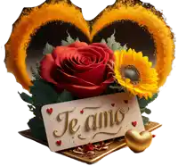 a card that says te amo with a heart in the background