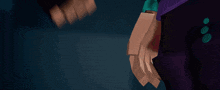 two cartoon characters holding hands with the letter k on their wrist