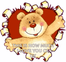hug love teddy bear smile heart