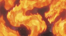 fire lightning explosion anime
