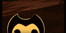 a yellow and black cartoon character with a big smile