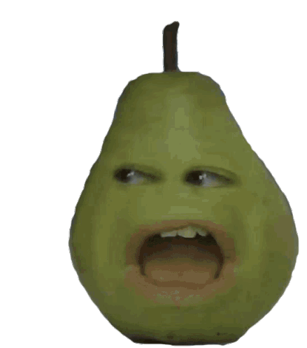 Hey Pear Scared Sticker - Hey Pear Scared Socked Stickers