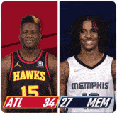 Atlanta Hawks (34) Vs. Memphis Grizzlies (27) First-second Period Break GIF - Nba Basketball Nba 2021 GIFs