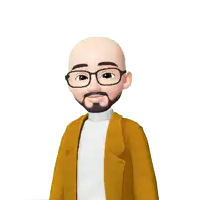 a bald man with a beard wearing glasses and a yellow jacket is giving a thumbs up