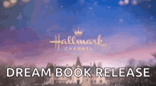 a hallmark channel logo with a castle in the background