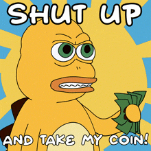 Pino Shut Up GIF - Pino Shut Up Take My Coin GIFs