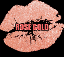 rose gold kiss mark glitter