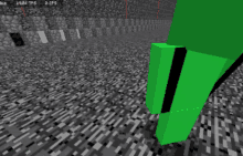 a screenshot of a video game shows a green cactus in the middle of a black square