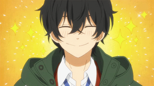 anime guy happy smile