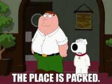 Family Guy Brian Griffin GIF - Family Guy Brian Griffin This Place Is Packed GIFs