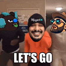 a man with a beard wearing a beanie that says blizzard