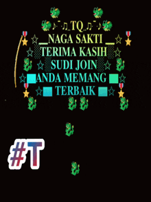 a sign that says #terba on it with a black background