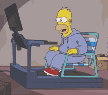 Homer Simpson Workout GIF - Homer Simpson Workout GIFs