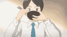 Miso Soup Anime Gif Miso Soup Anime Chopsticks Discover Share Gifs