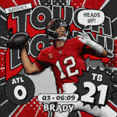 a poster for a football game between the buccaneers and the atl