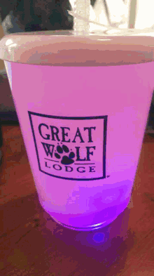 lights light up cup water great wolf lodge