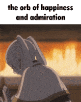 the orb of happiness and admiration is written on a picture of a girl