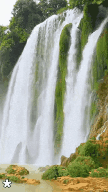 waterfalls nature breeze water