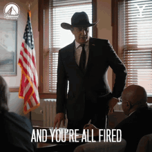 And Your All Fired John Dutton GIF - And Your All Fired John Dutton Kevin Costner GIFs