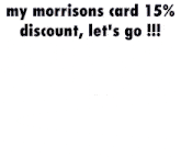 a red hot air balloon says my morrisons card 15% discount let 's go !!!