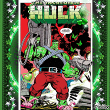 a comic book cover for the incredible hulk with a hulk holding a gun