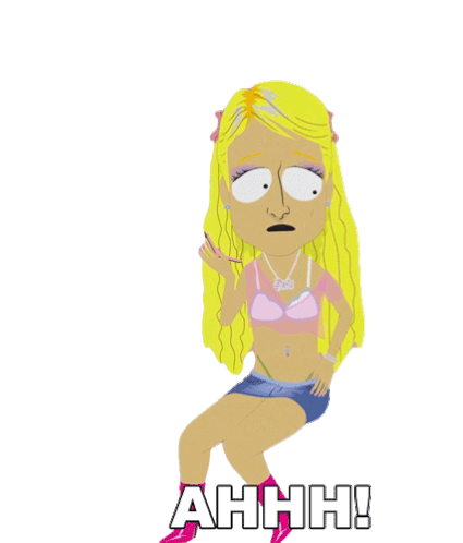 Ahhh Paris Hilton Sticker - Ahhh Paris Hilton South Park Stickers