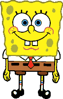 a drawing of spongebob wearing a tie