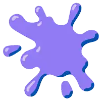 a purple and blue circle with a white border on a white background