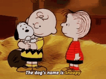 Charlie Brown Dogs Name Is Snoopy GIF - Charlie Brown Dogs Name Is Snoopy Hug GIFs