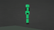 a 3d model of a person with glowing green legs