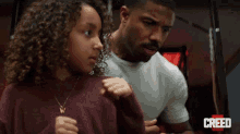 Teaching How To Punch Adonis Creed GIF - Teaching How To Punch Adonis Creed Creed3 GIFs