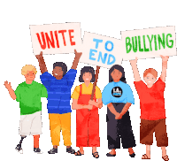 United To End Bullying Buddy Sticker - United To End Bullying Buddy Bully Stickers