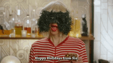 Happy Holidays Christmas GIF - Happy Holidays Christmas Dont Look At Me GIFs