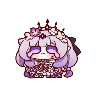 a cartoon drawing of a girl with flowers in her hair