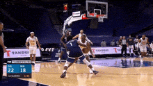 a basketball game between the timberwolves and the falcons