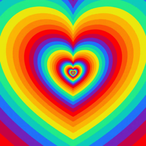 Rainbow Heart Hearts GIF - Rainbow Heart Hearts Love GIFs