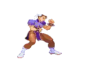 a pixel art of a person doing a handstand on their head .