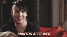 thumbs up awesome marilyn manson approves yes