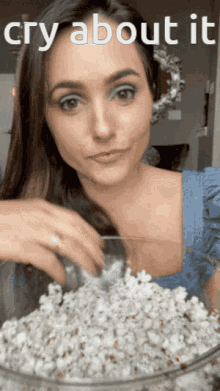 Cry About It Popcorn GIF