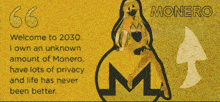 a poster that says monero on it