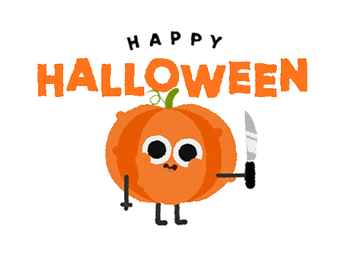 Happy Halloween Pumpkin Sticker - Happy Halloween Pumpkin Knife Stickers