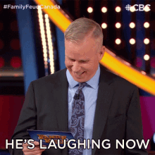 Hes Laughing Now Family Feud Canada GIF - Hes Laughing Now Family Feud Canada Gerry Dee GIFs
